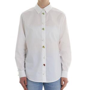 CAMICIA BOTTONI GIOIELLO BIANCO
